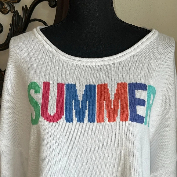 ESCAPE by Habitat Clothes SUMMER Women’s White 100% Cotton Swester Jumper XL NWT - Picture 12 of 16